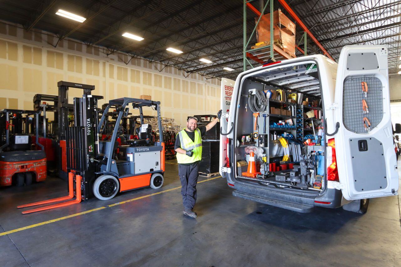 SST forklift tech and van